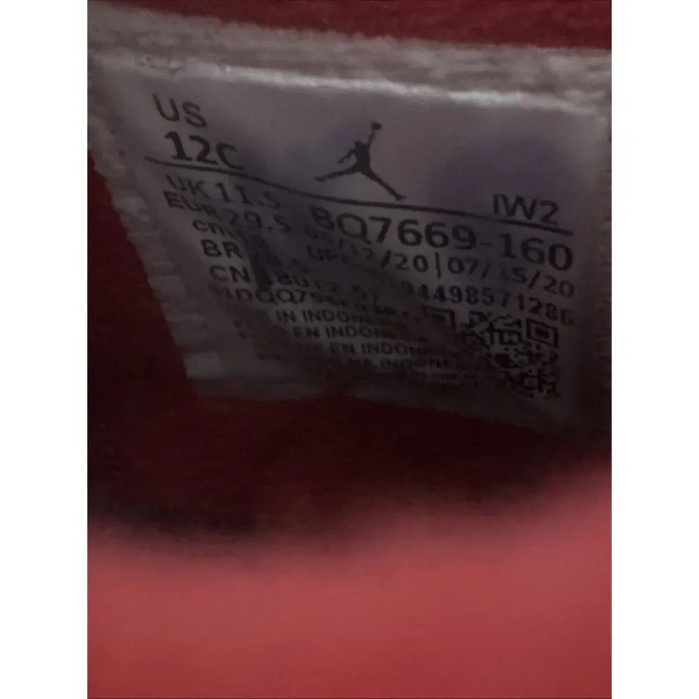 Nike Air Jordan 4 Retro OG Fire Red PS Size 12C White Black BQ7669-160 Kids